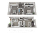 2 BD / 1.5 BA Option 1: Ashley